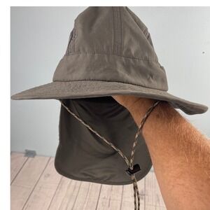 Grey Adult/Teen Fishing Sun Hat with neck flap from the sun
